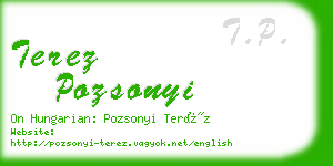 terez pozsonyi business card